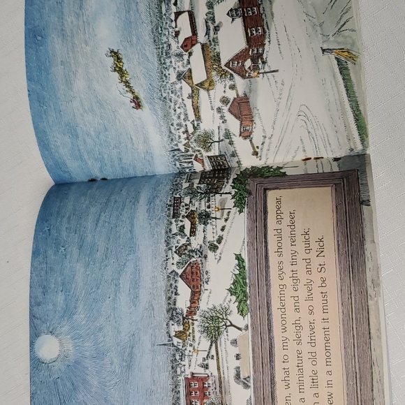 VTG "The Night Before Christmas" Book Children's Santa Story Clement C. Moore - Picture 10 of 17